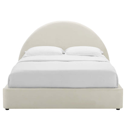 Resort Performance Velvet Arched Round Queen Platform Bed by Modway
