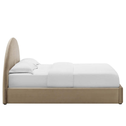 Resort Performance Velvet Arched Round Queen Platform Bed by Modway