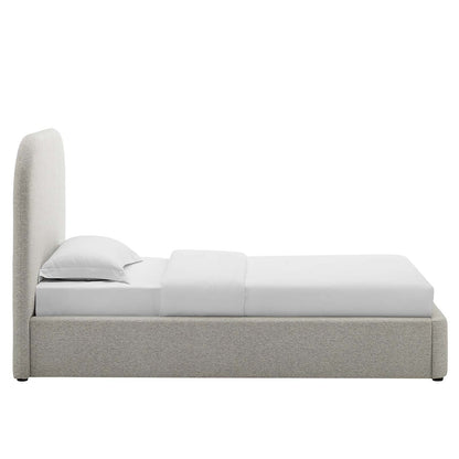 Keynote Upholstered Fabric Curved Twin Platform Bed by Modway