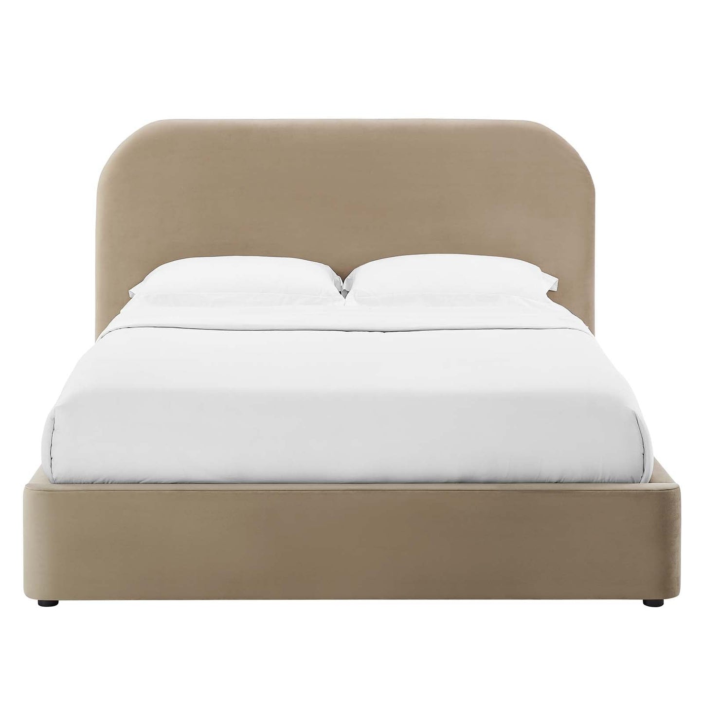 Keynote Performance Velvet Curved King Platform Bed by Modway