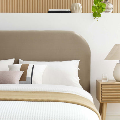 Keynote Performance Velvet Curved King Platform Bed by Modway