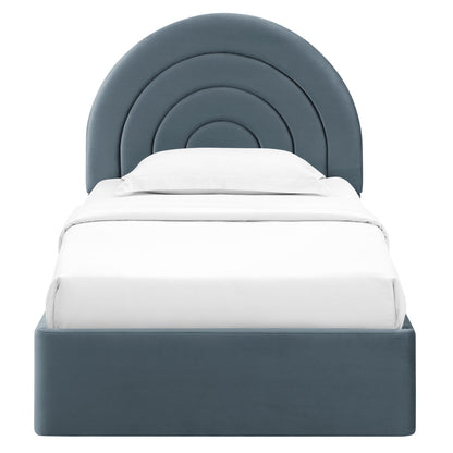 Solana Arched Performance Velvet Twin Platform Bed by Modway