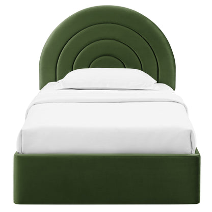 Solana Arched Performance Velvet Twin Platform Bed by Modway