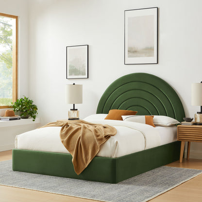 Solana Arched Performance Velvet Queen Platform Bed by Modway