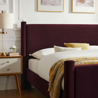 Rael Performance Velvet King Platform Bed by Modway