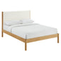 Olea Channel Tufted Boucle Solid Wood Full Platform Bed by Modway