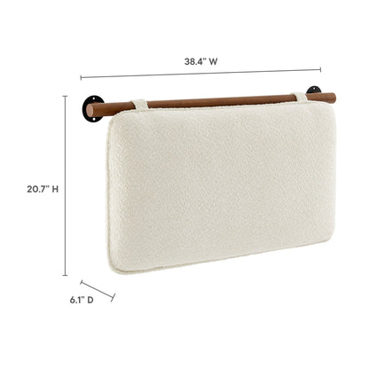 Anela Wall-Mounted Chenille Upholstered Twin Headboard by Modway