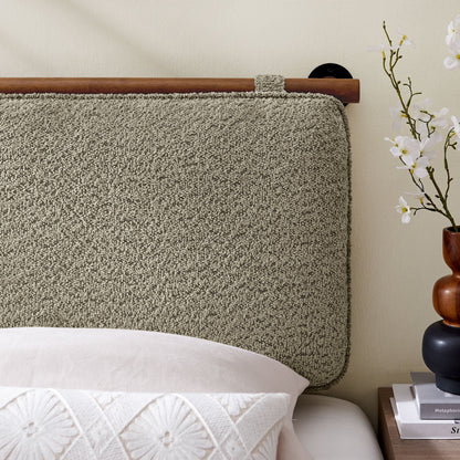 Anela Wall-Mounted Chenille Upholstered Twin Headboard by Modway