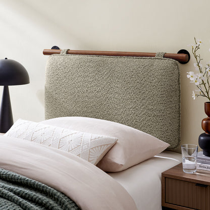 Anela Wall-Mounted Chenille Upholstered Twin Headboard by Modway