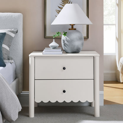 Emmeline Scalloped 2-Drawer Nightstand by Modway