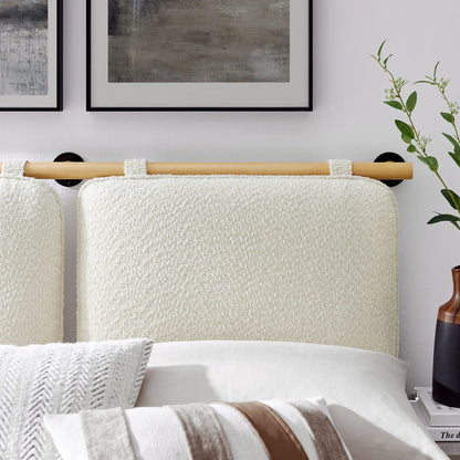 Anela Wall-Mounted Chenille Upholstered King Size Headboard by Modway