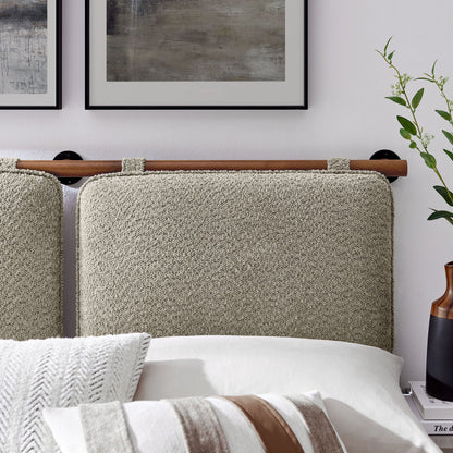 Anela Wall-Mounted Chenille Upholstered King Size Headboard by Modway