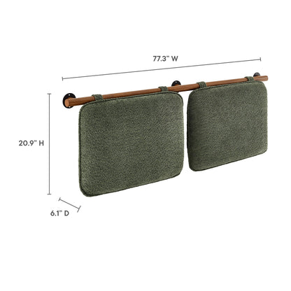 Anela Wall-Mounted Chenille Upholstered King Size Headboard by Modway