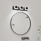 LED Vanity Light Up & Down | 3/4/5/6-Light Dimmable Bathroom Wall Sconce with Frosted Acrylic Shade — Matte Black, 6000K, 18W
