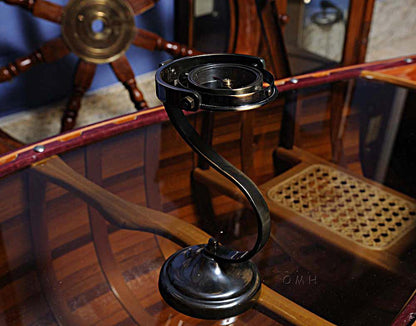 Gimbaled Compass on brass stand