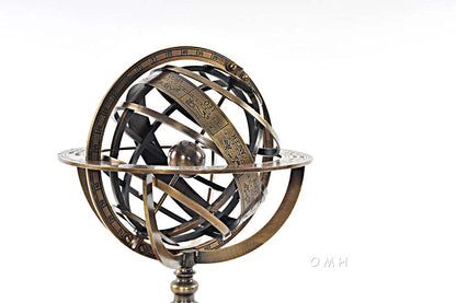 Armillary Sphere on wood base