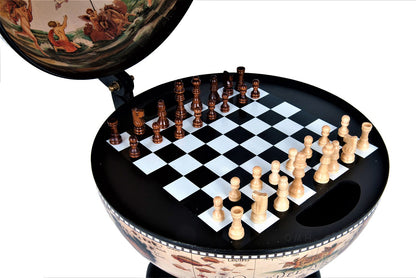 White Globe 13 inches with chess holder