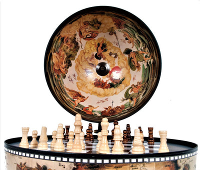 White Globe 13 inches with chess holder