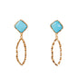 Deco Ovate Earring - Turquoise