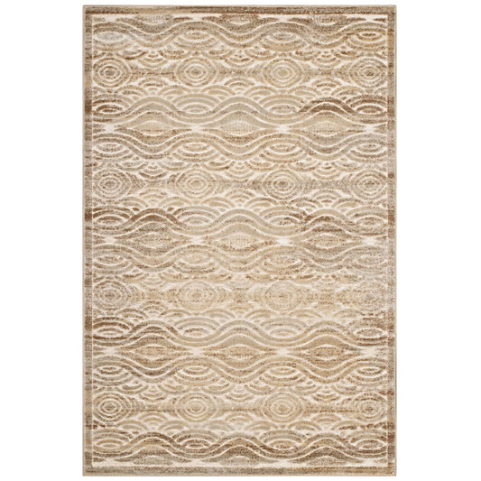 Kennocha Rustic Vintage Abstract Waves 8x10 Area Rug by Modway