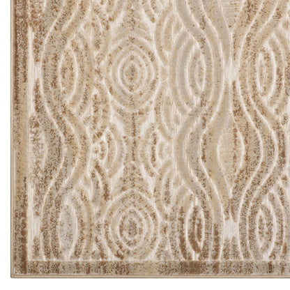 Kennocha Rustic Vintage Abstract Waves 8x10 Area Rug by Modway