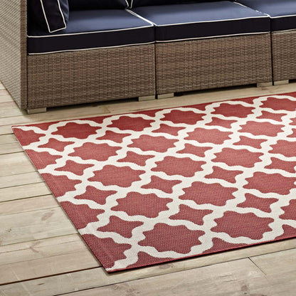 Cerelia Moroccan Trellis Indoor and Outdoor 9x12 Area Rug by Modway
