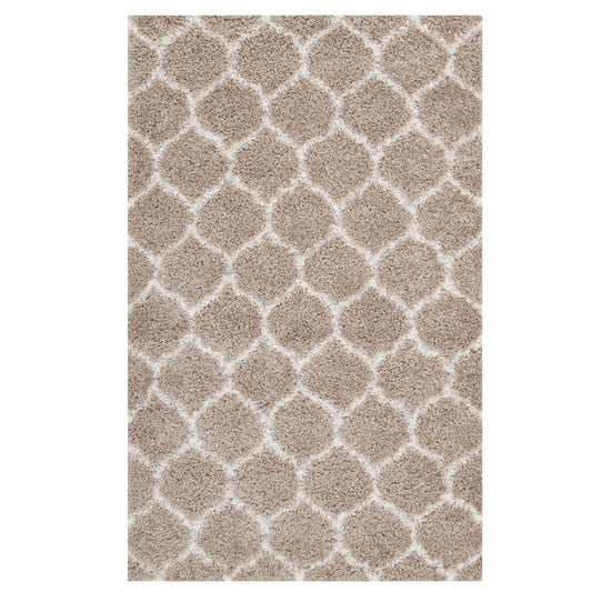 Solvea Moroccan Trellis 8x10 Shag Area Rug by Modway
