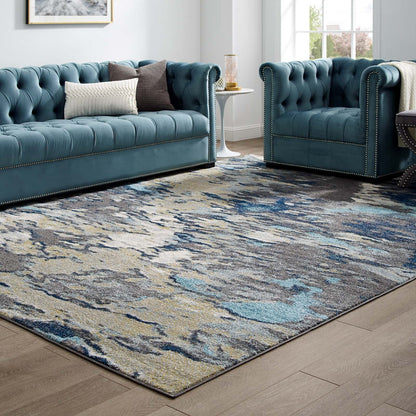 Entourage Foliage Contemporary Modern Abstract 8x10 Area Rug by Modway