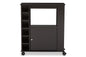 Baxton Studio Ontario Modern and Contemporary Dark Brown Wood Modern Dry Bar and Wine Cabinet