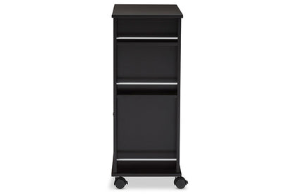 Baxton Studio Ontario Modern and Contemporary Dark Brown Wood Modern Dry Bar and Wine Cabinet