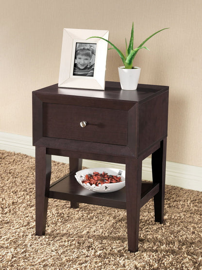 Baxton Studio Gaston Brown Modern Accent Table and Nightstand
