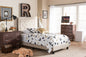 Baxton Studio Paris Modern and Contemporary Beige Linen Upholstered Twin Size Tufting Bed