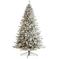 10' Flocked Rock Springs Spruce Christmas Tree with 800 LED Lights and 1880 Bendable Branches