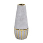 10" Regal Stone Decorative Vase with Gold Accents