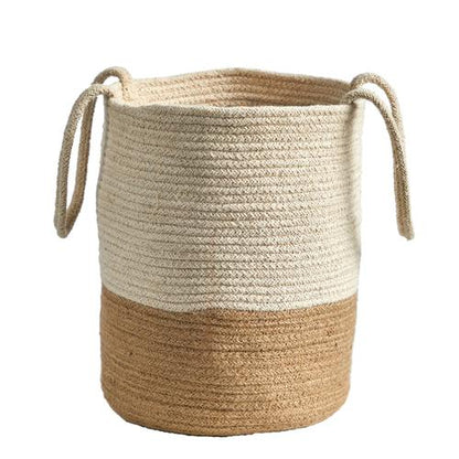 12" Handmade Natural Cotton Woven Planter