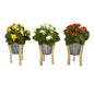 12" Kalanchoe Artificial Plant in Tin Planter with Legs (Set of 3)