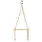 12" x 22" Hand Woven Macrame Wall Hanging with Wooden Shelf