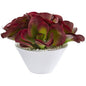 13" Succulent Artificial Plant in White Bowl
