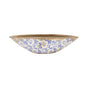 13" Tuscan Ceramic Blue Scroll Decorative Bowl