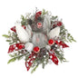 15" Holiday Lighted Forest Candle Holder Table Christmas Artificial Arrangement