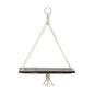 18" x 16" Hand Crafted Macrame Wall Hanging with Wooden Shelf
