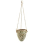 2'Tuscan Hanging Ceramic Scroll Planter