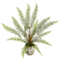 20" Fern Artificial Plant in Decorative Planter