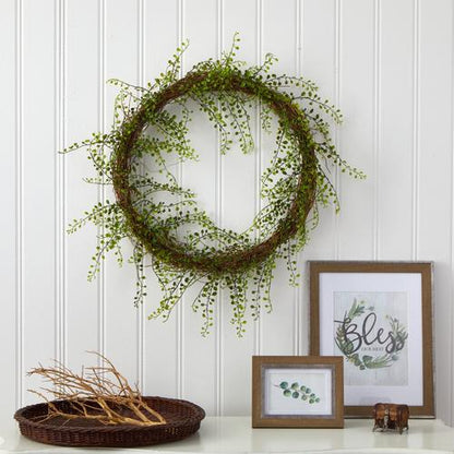 20"  Night Willow Artificial Vine Wreath