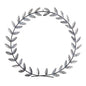 20" x 20" White Metal Olive Leaf Wall Decor