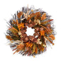 22" Autumn Dahlia and Berries Artificial Fall Wreath