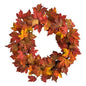 22" Maple Leaf Artificial Wreath