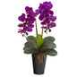 23" Double Phalaenopsis Orchid Artificial Arrangement in Vase