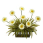 23" Gerber Daisy and Fern Artificial Arrangement in Vase