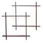 24" Wood Crosshatch Floating Shelves Wall Art Decor